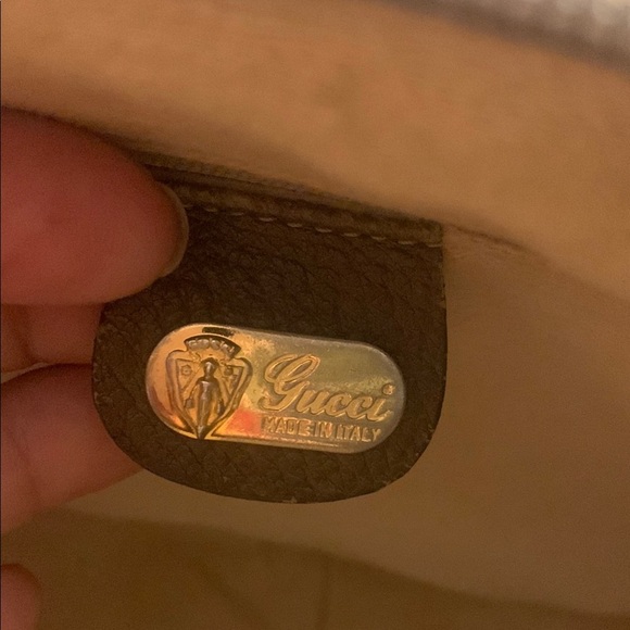 Vintage Gucci Brown and Green Women's Canvas Bag - Picture 5 of 16